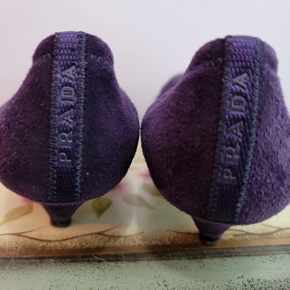 Prada Purple Suede Pumps Size 39 - Picture 11 of 11
